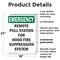 Signmission Remote Pull Station For Hood Fire Emergency Sign, Plastic, 18in W x 24in L, 2PK OS-2PACK-EM-P-1824-V-10534 - alternate 2